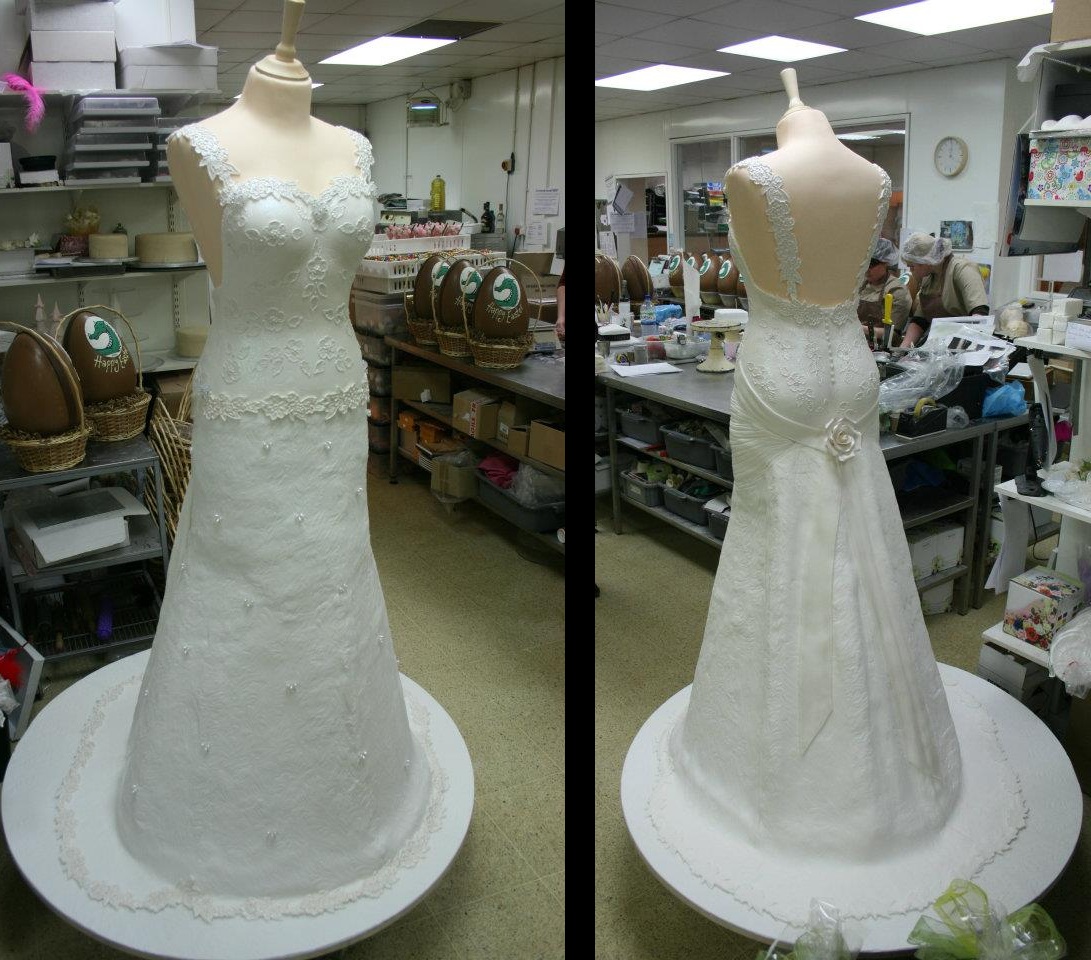 Wedding cake front and back